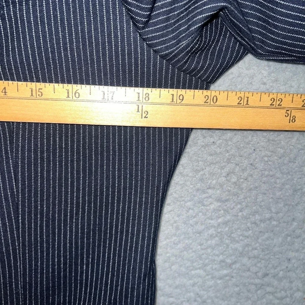 Banana Republic Heritage Blazer Mens 38S Blue Pinstripe‎ Wool Cashmer Blend Coat